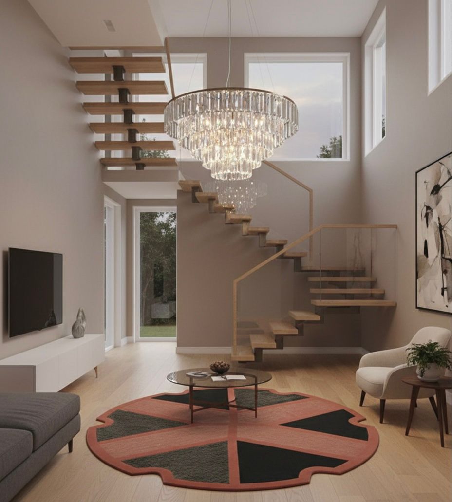 Prism in Pink & Pitch Round Rugs