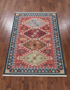 Vibrant Geometric Kilim Area Rug