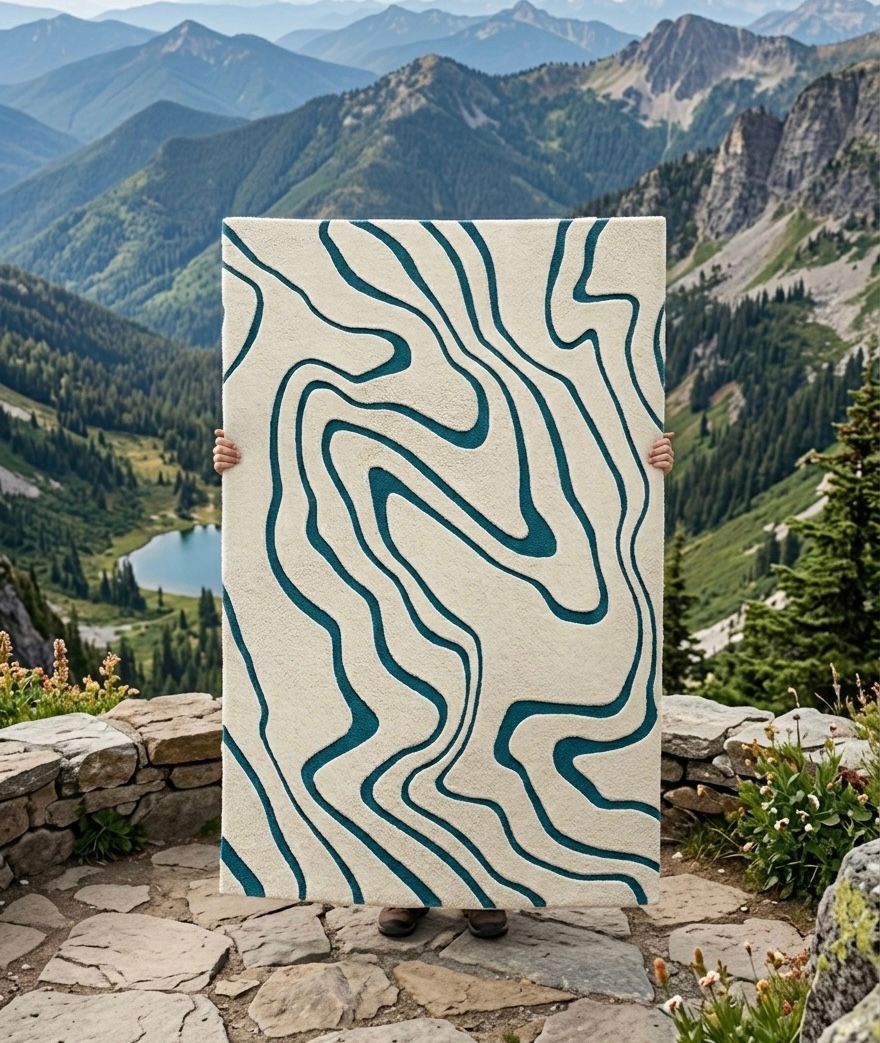 Abyss Teal Handtufted Rugs