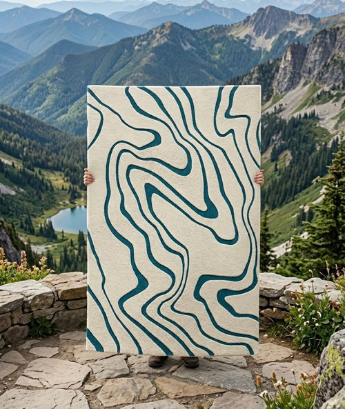 Abyss Teal Handtufted Rugs