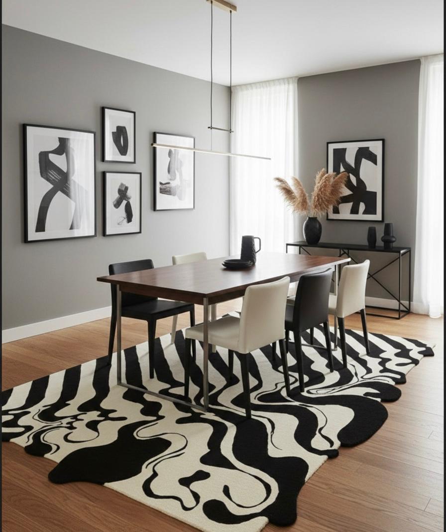 Monochrome Melt Irregular Rugs