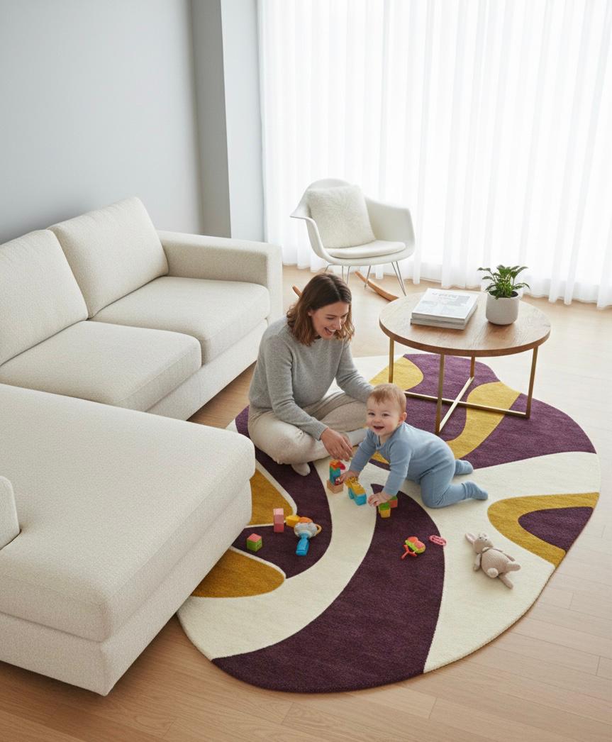 Amorphous Aura Irregular Rugs