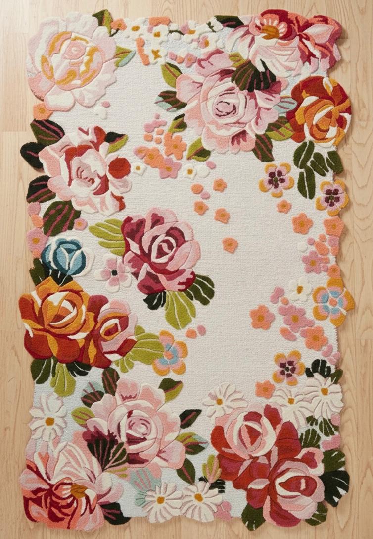 Wildflower Noir Irregular Rugs
