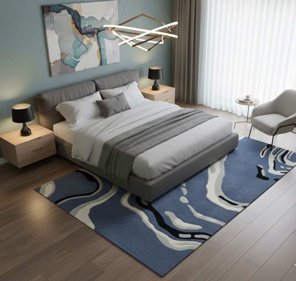 Cobalt Currents Handtufted Rugs