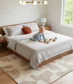 Neutral Geometry Handtufted Rugs