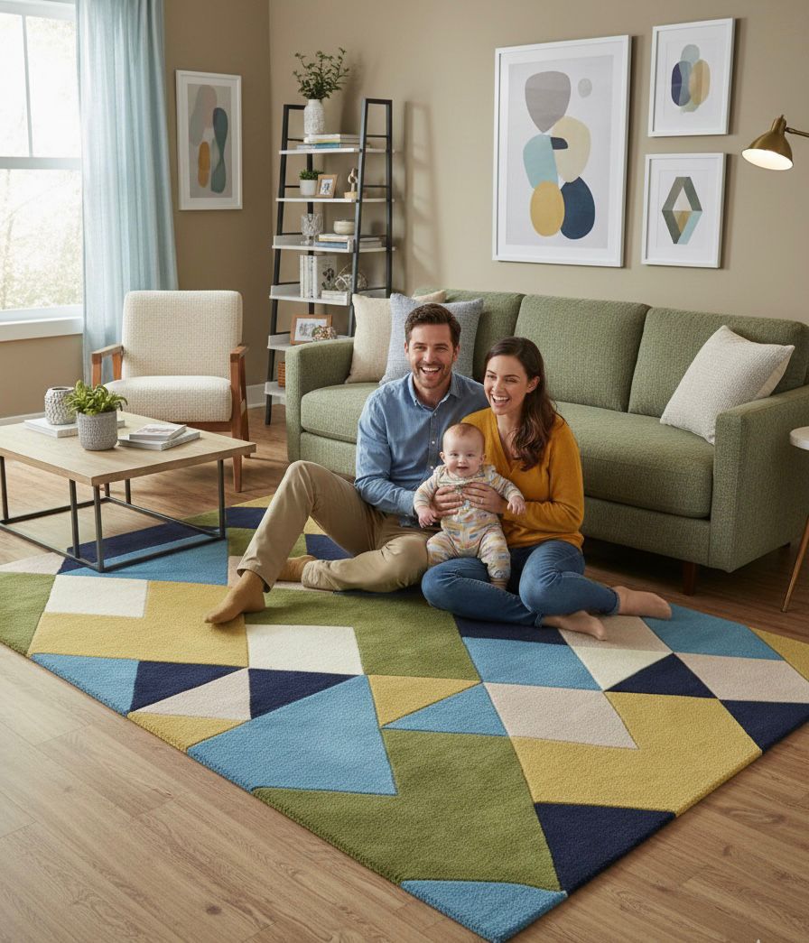 Geometric Harmony Handtufted Rugs