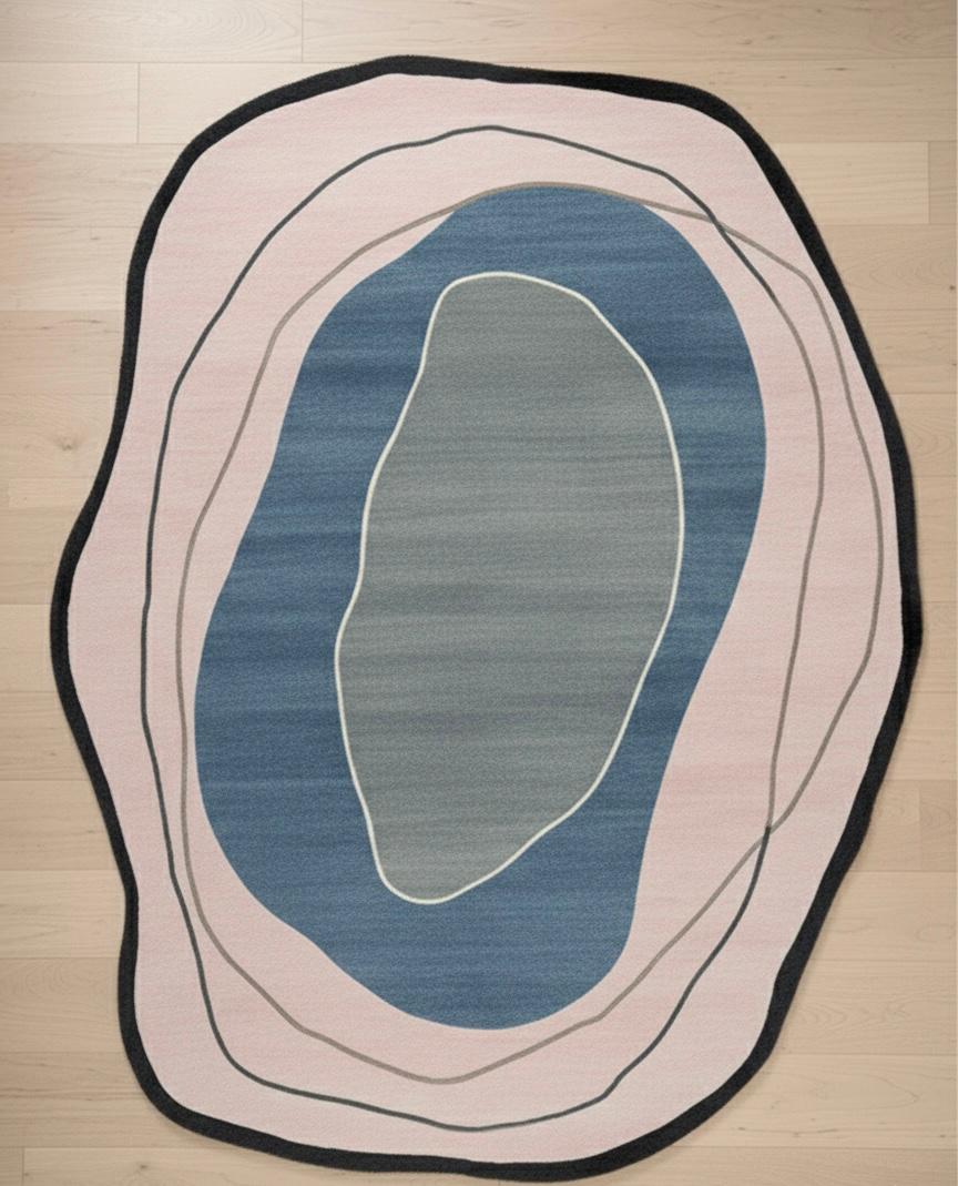 Pink Petal Drift Irregular Rugs