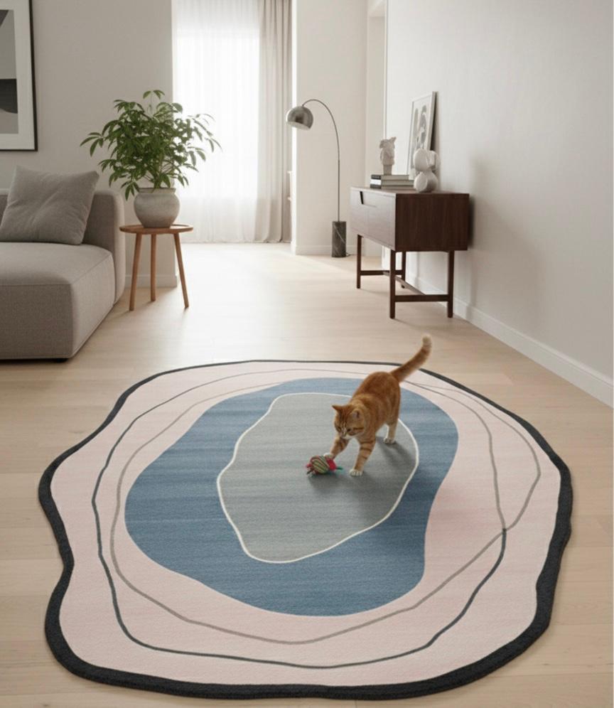 Pink Petal Drift Irregular Rugs