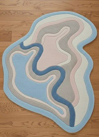Fluidity in Pastel Irregular Rugs
