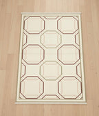 Geometric Symmetry in Rose & Cream Dhurrie Rugs