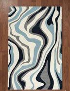 Swirled abstract pattern Handtufted Rugs