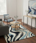 Swirled abstract pattern Handtufted Rugs
