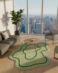 Concentric Currents Irregular Rugs