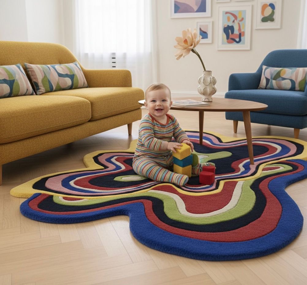 The Cosmic Spill Irregular Rugs