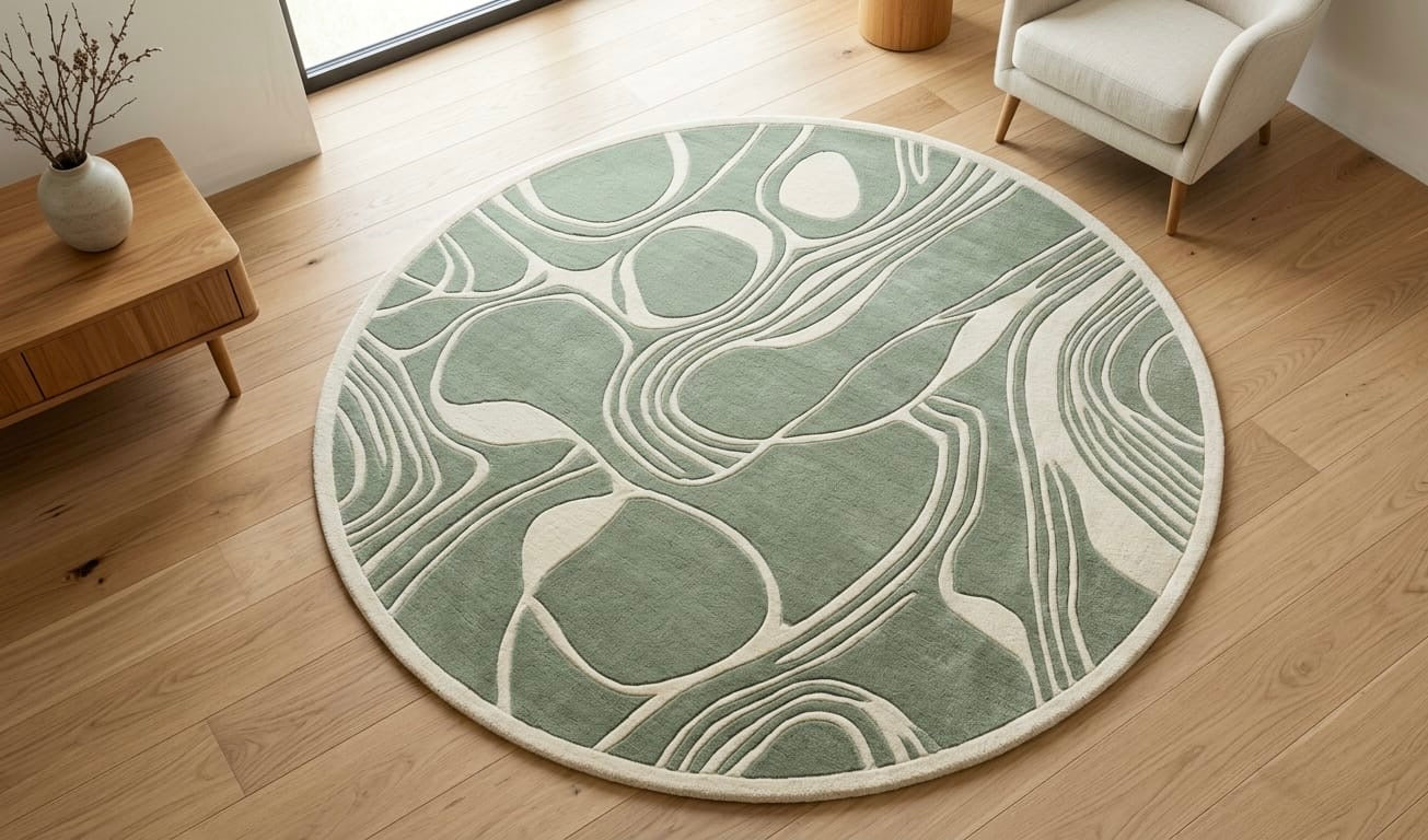 Zen Abstract Round Rugs