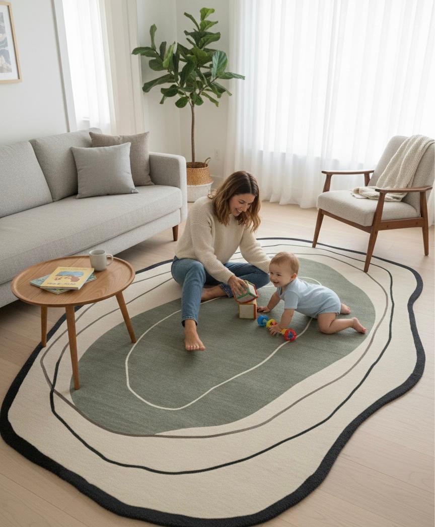 The Topographic Oasis Irregular Rugs