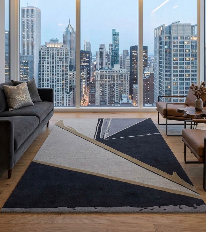 Shattered Geometry Handtufted Rugs