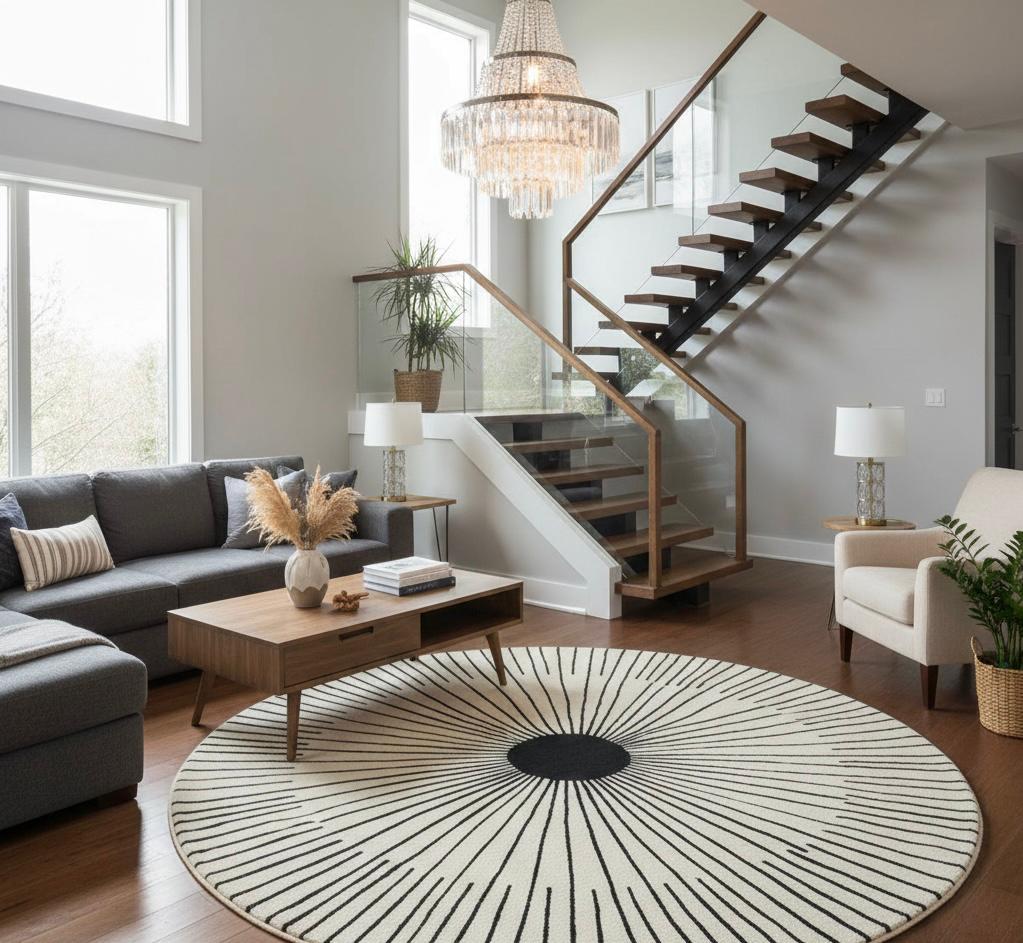 Solar Flare Round Rugs