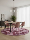 Pink floral Round Rugs