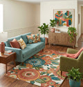 Moss Evergreen Floral Handtufted Rugs