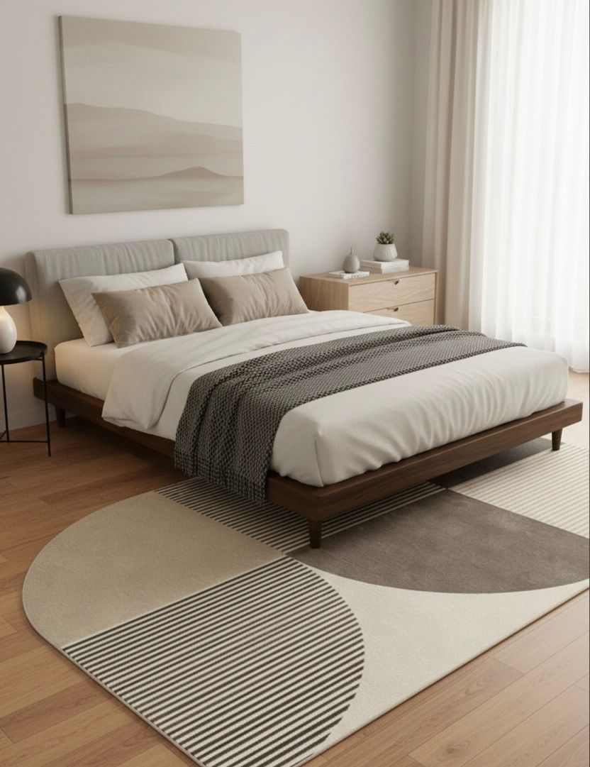 Beige Brown Irregular Rugs