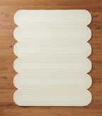 Minimalist Waves Cream Irregular Rugs