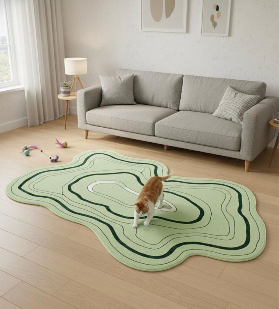 Concentric Currents Irregular Rugs