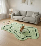Concentric Currents Irregular Rugs