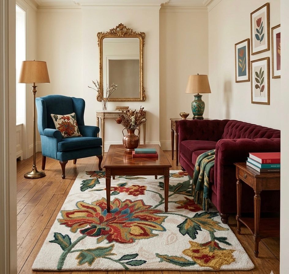 Jacobean Floral Handtufted Rugs