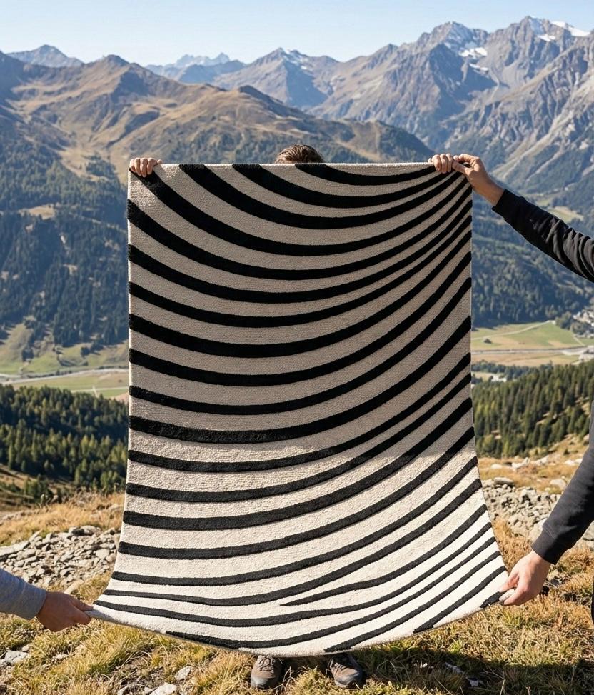 Monochrome Vortex Handtufted Rugs