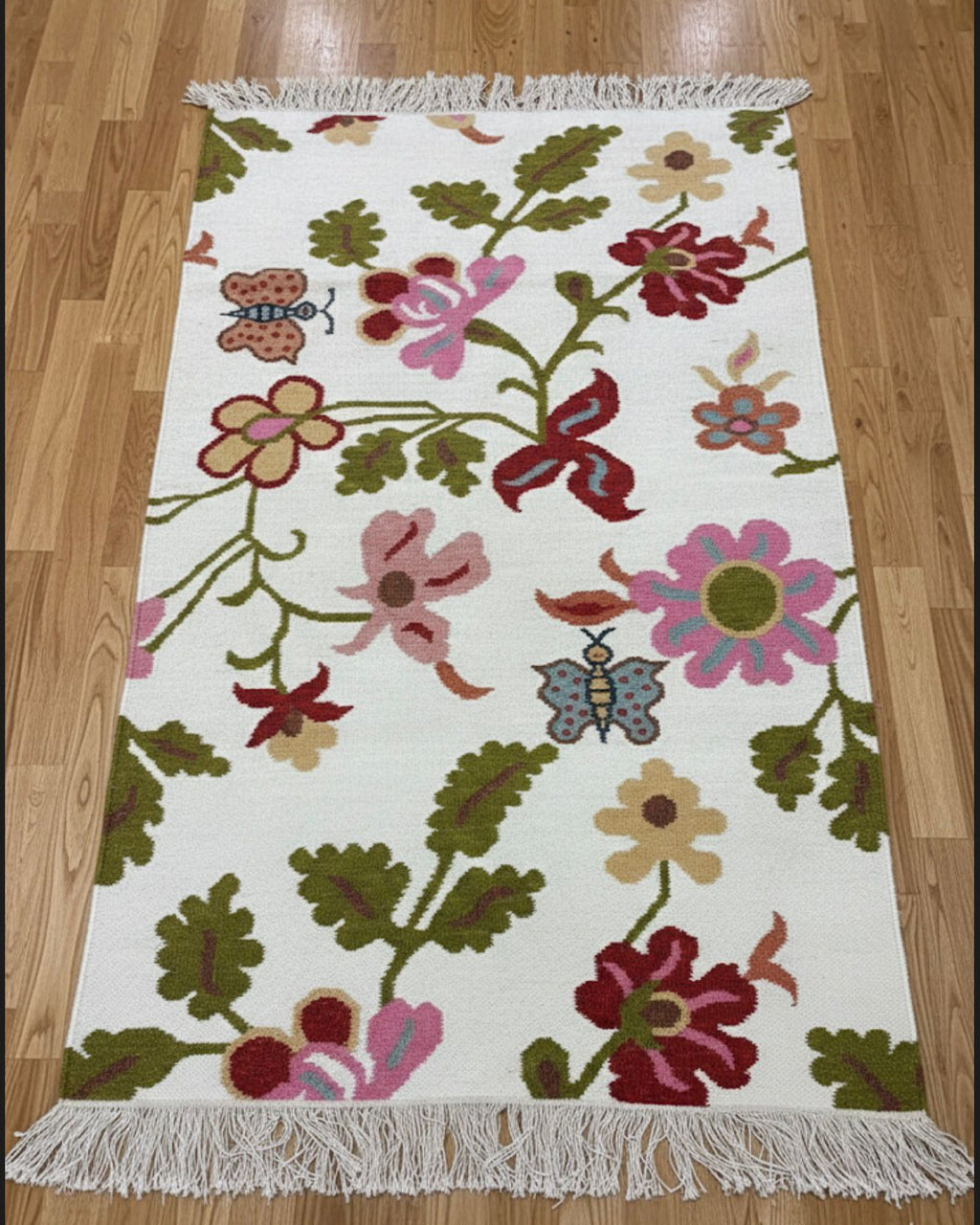 Bohemian Bloom Flatweave Dhurrie Rugs