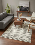 Abstract Parallel Stripe Handtufted Rugs