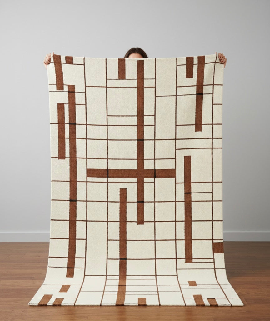 Mondrian in Rust Handtufted Rugs