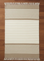 Sand & Salt Linear Flatweave Dhurrie
