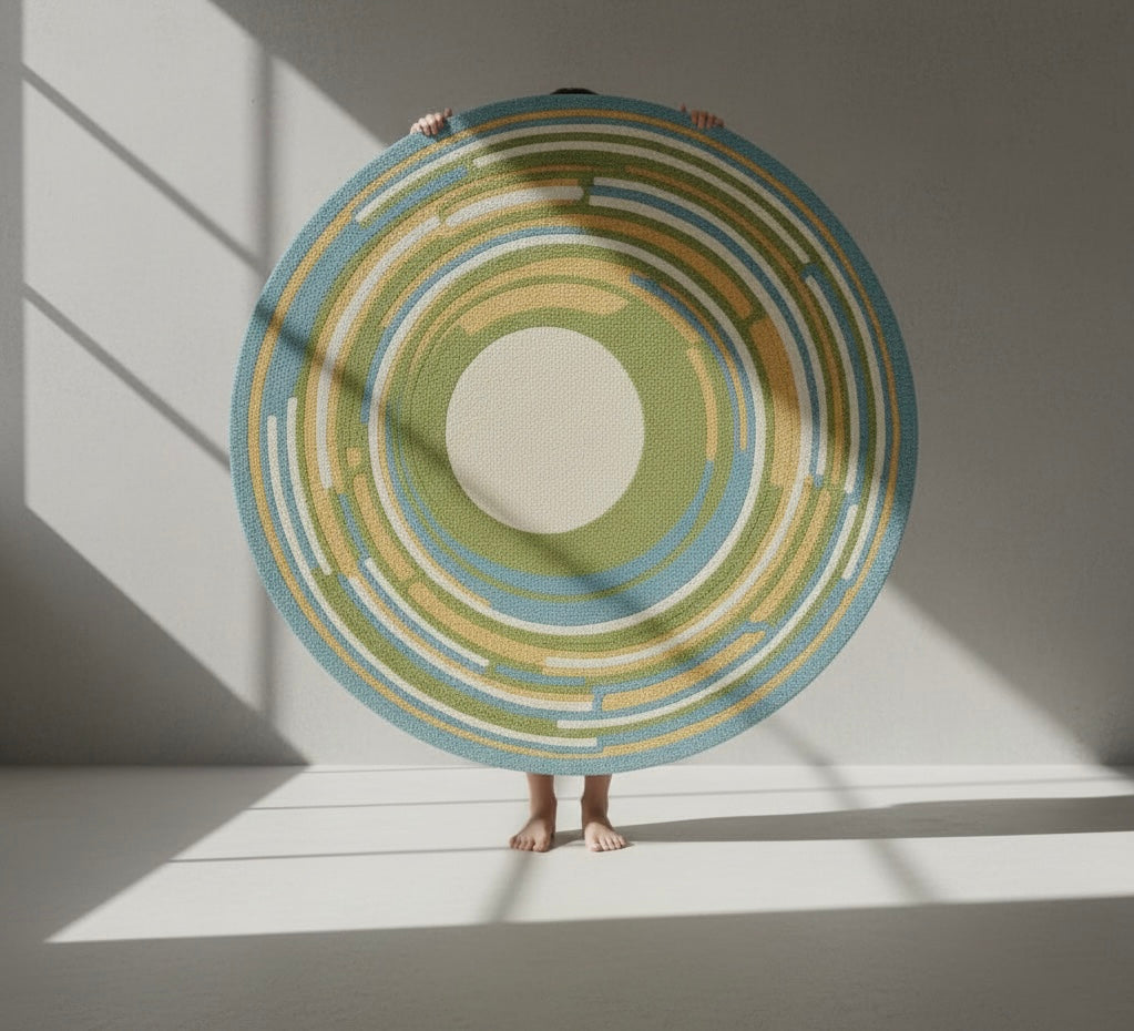 Lichen Ring Path Round Rugs