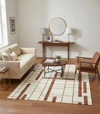 Mondrian in Rust Handtufted Rugs