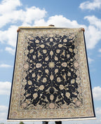 Imperial Navy Silk Irani Rugs