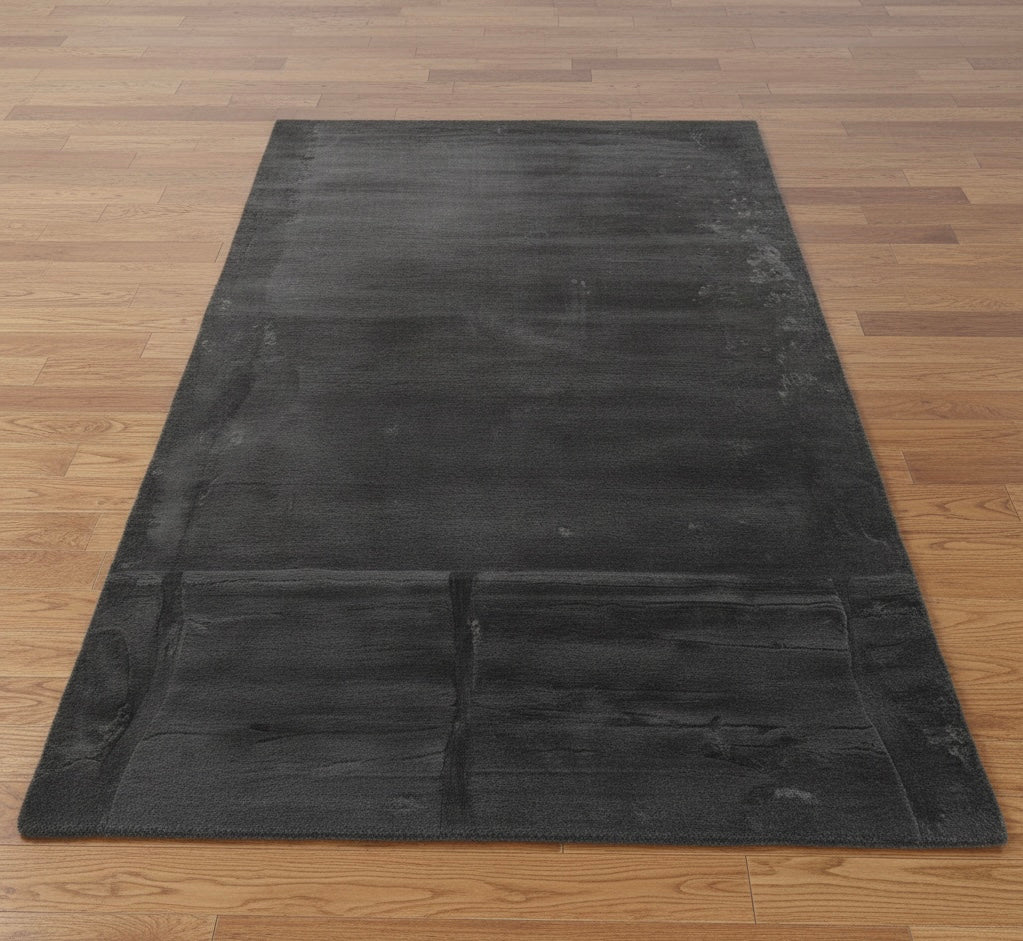 Charcoal Grey Super Soft Rabbit Fur
