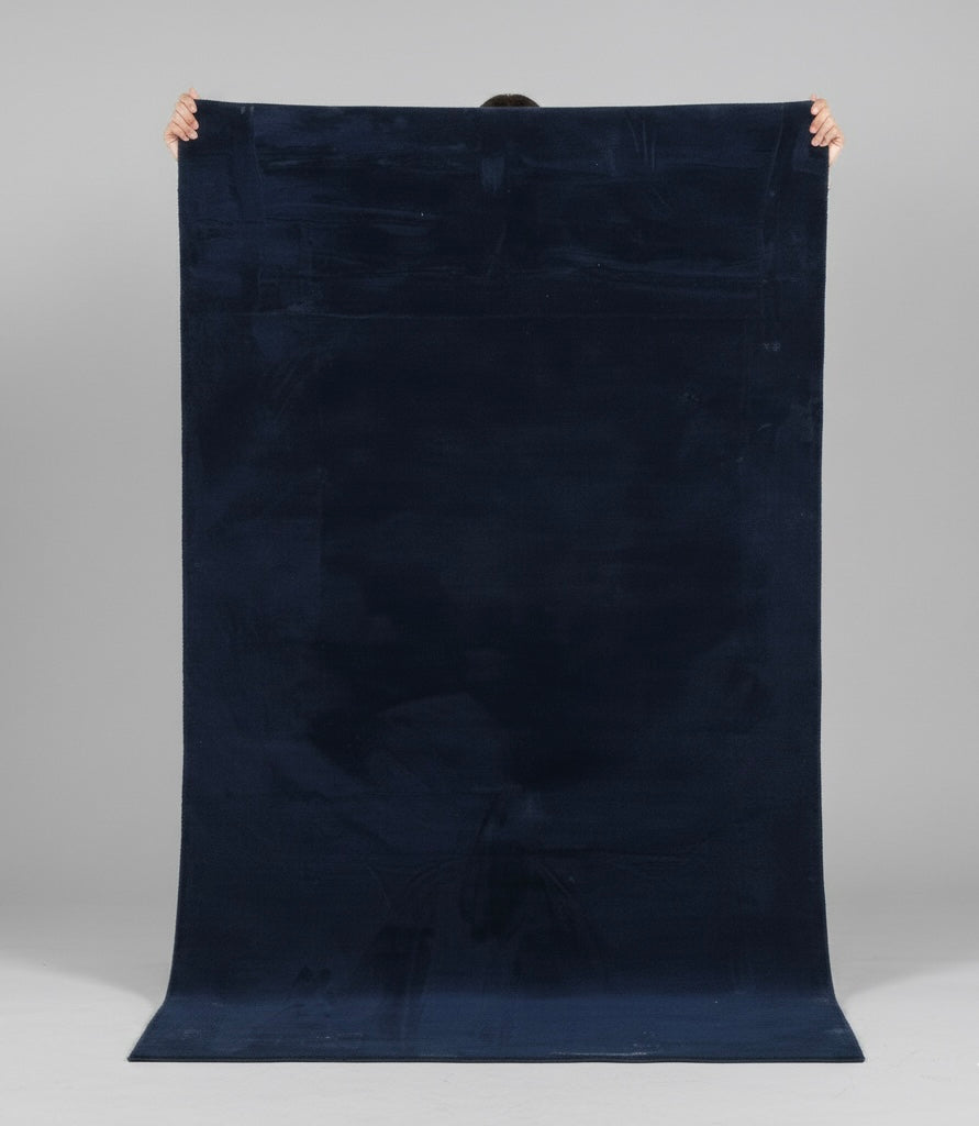 Deep Navy Blue Super Soft Rabbit Fur