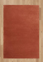 Solid Hand-Tufted Rust Carpet