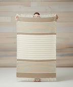 Sand & Salt Linear Flatweave Dhurrie