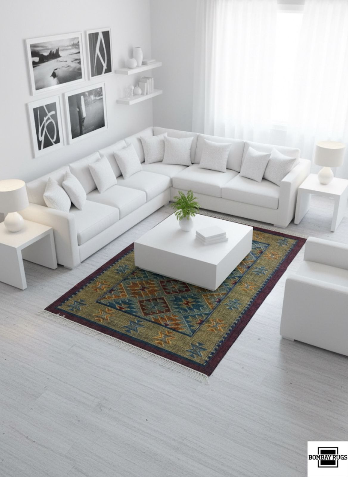 Multicolor Nomadic Medallion Kilim Dhurrie