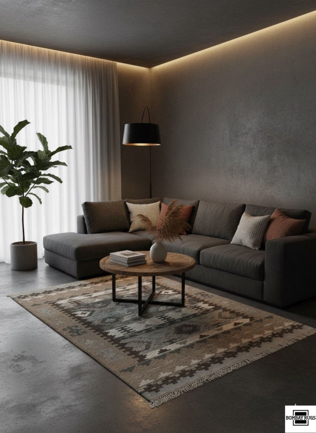 Tribal Kilim Geometric Dhrrie