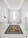 Persian-Style Geometric Kilim Dhurrie