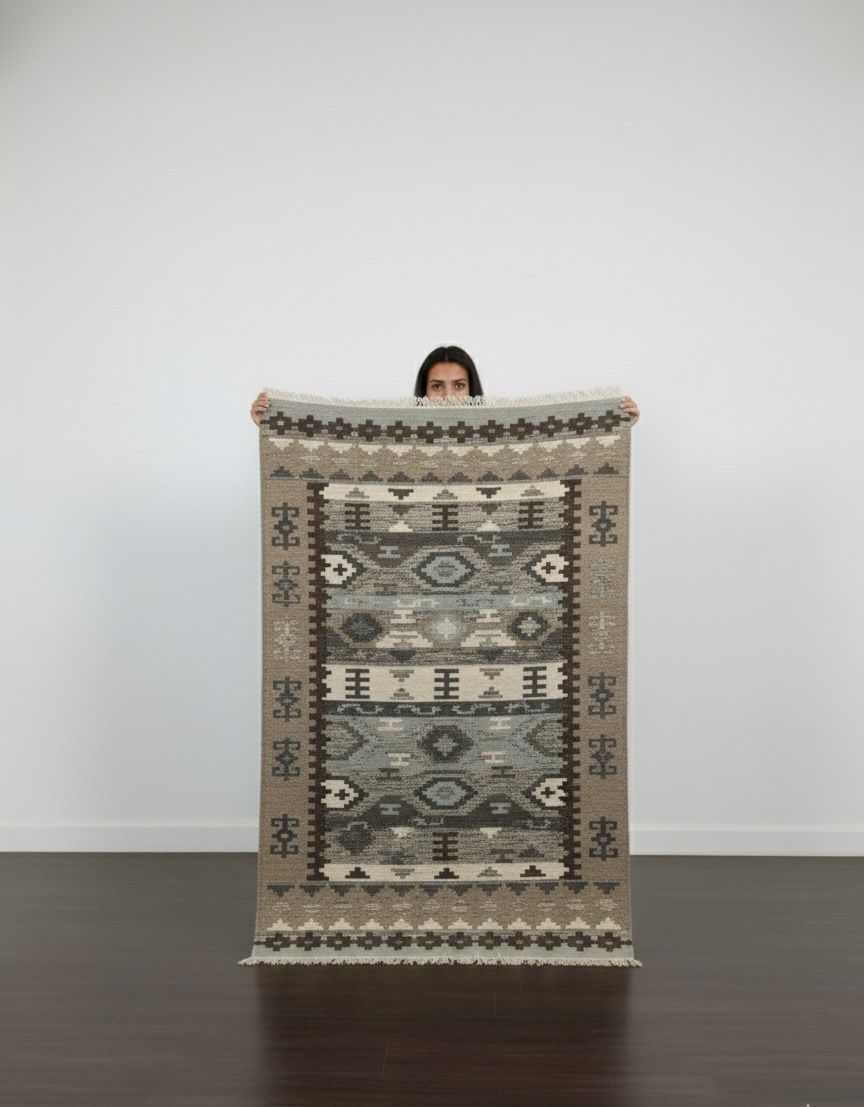 Tribal Kilim Geometric Dhrrie