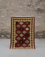 Rustic Nomadic Medallion Kilim Dhurrie