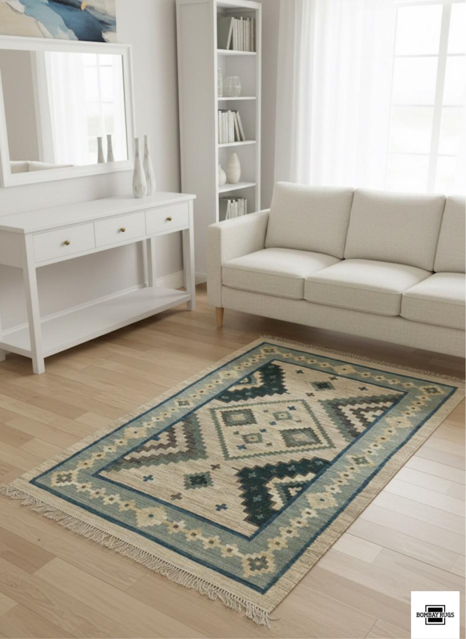 Aqua Diamond Triba Dhurrie