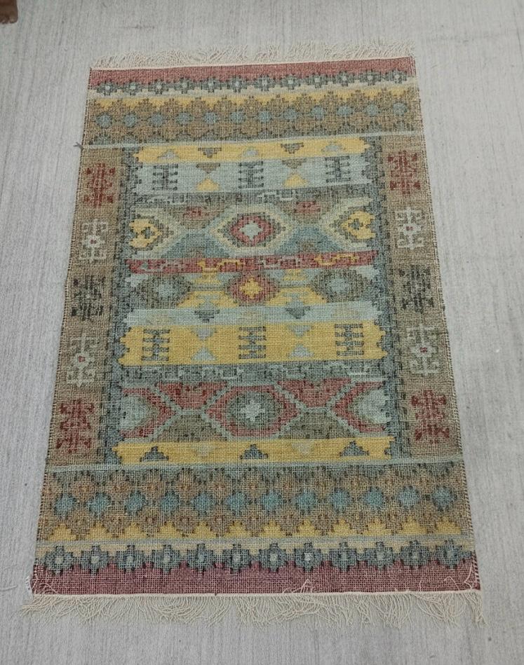 Vintage Pastel Tribal Dhurrie