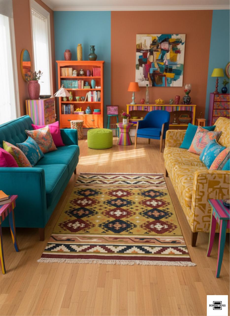 Southwestern Tribal Grid Dhurrie