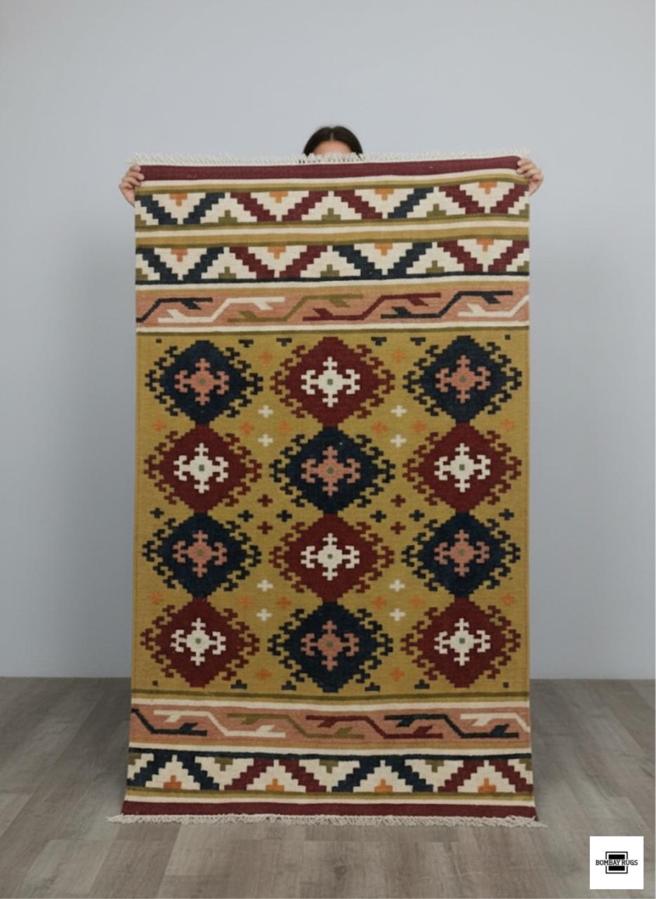 Southwestern Tribal Grid Dhurrie